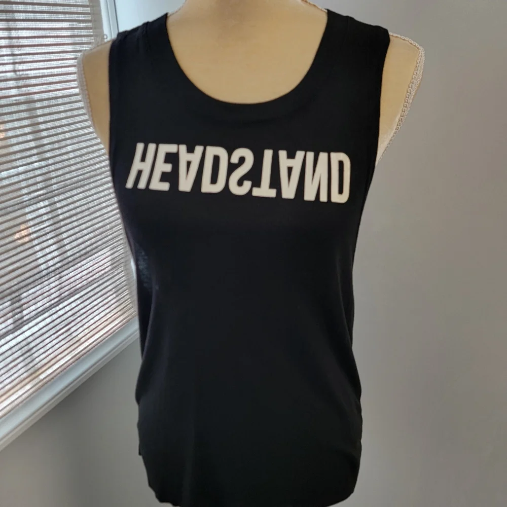 ALO YOGA Headstand Women's Harley Muscle Tank Black Athletic Ribbed Size Small